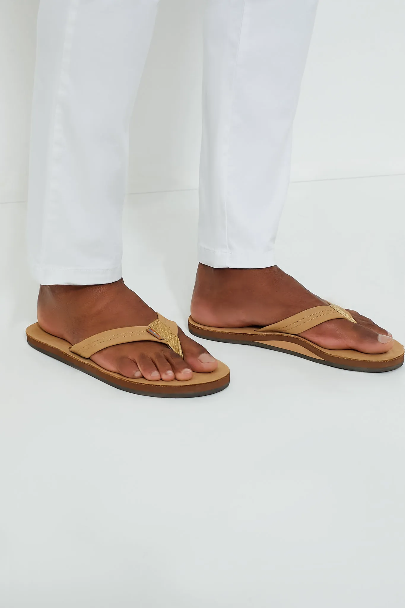 Men's Sierra Brown Premium Leather Single Layer Arch Support Sandal sold by Tuckernuck product image thumbnail 2