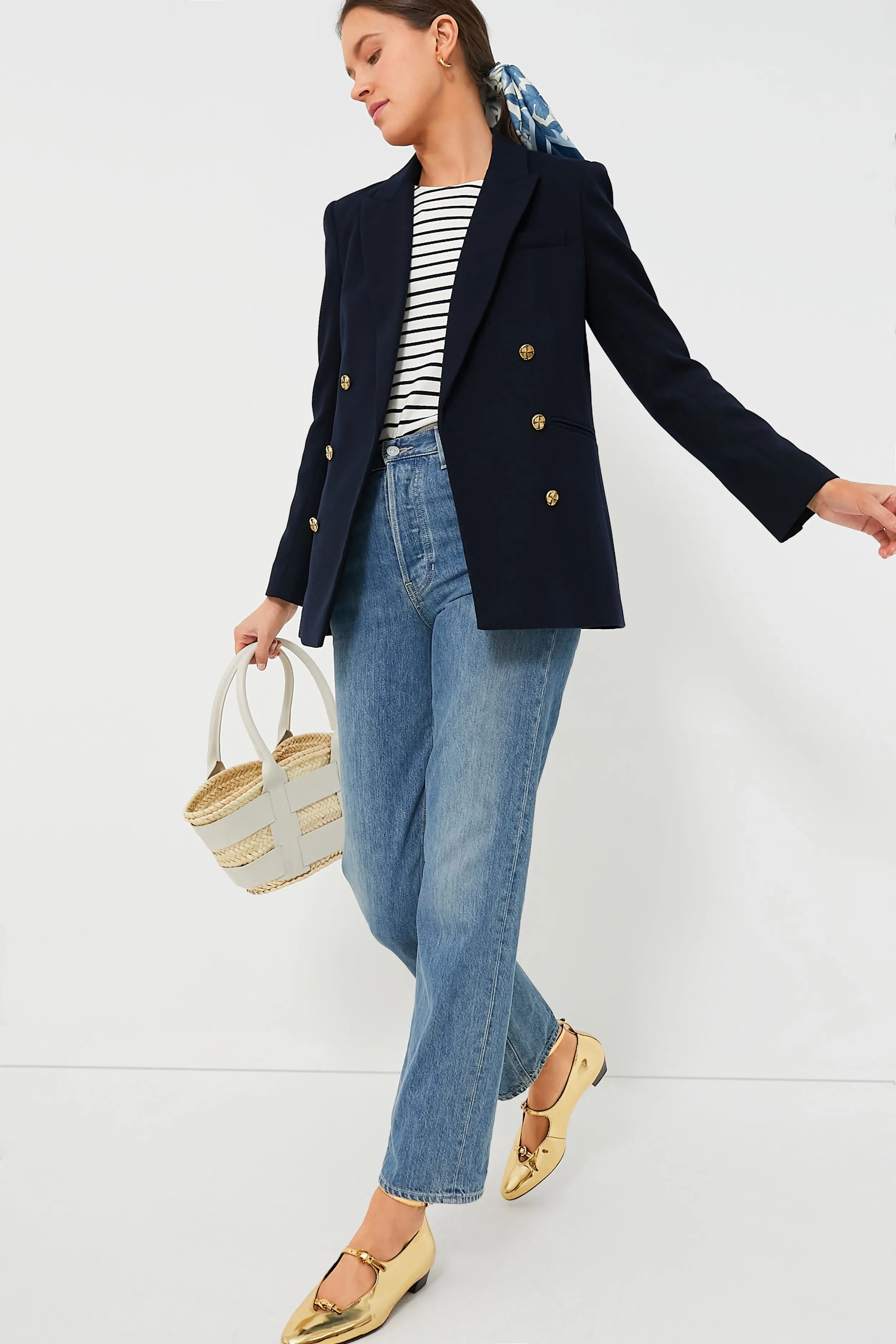 Navy Diana Blazer sold by Tuckernuck