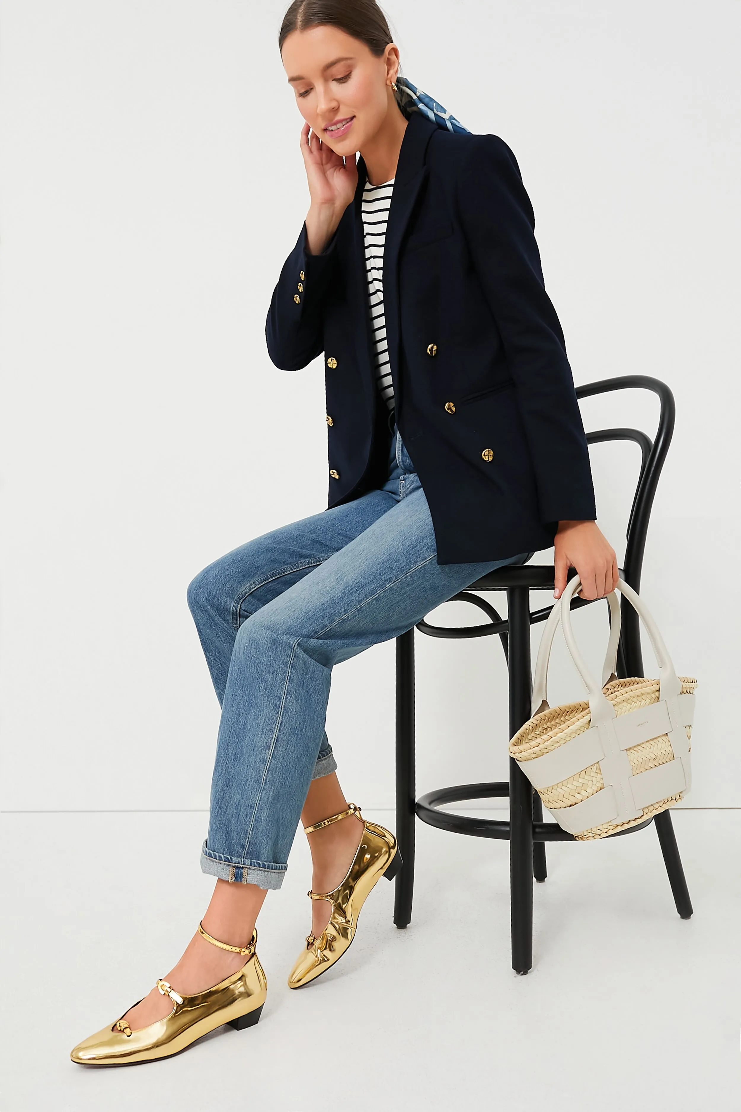 Navy Diana Blazer sold by Tuckernuck product image thumbnail 5