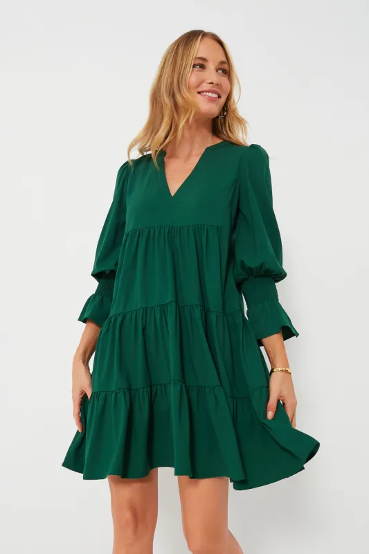 Hunter Green Crepe Kenzo Dress sold by Tuckernuck