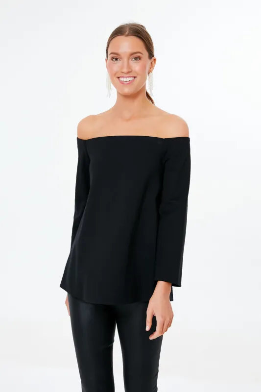 Black Miranda Off The Shoulder Blouse sold by Tuckernuck