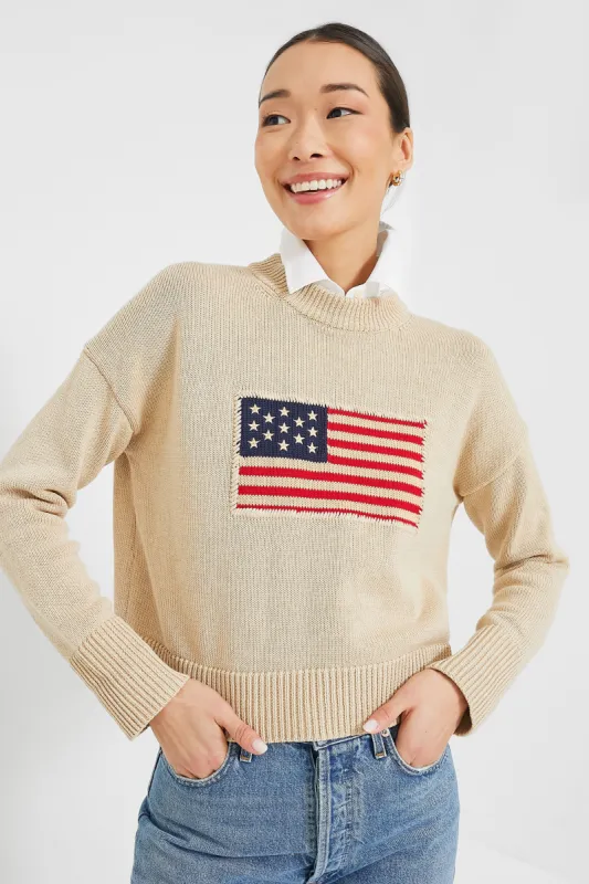 Beachwood Cropped Americana Sweater made by Tuckernuck