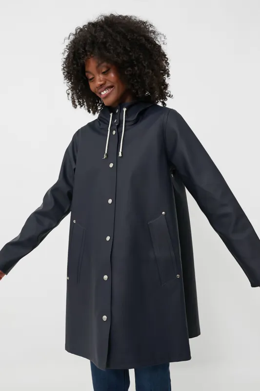 Navy Mosebacke Raincoat sold by Tuckernuck