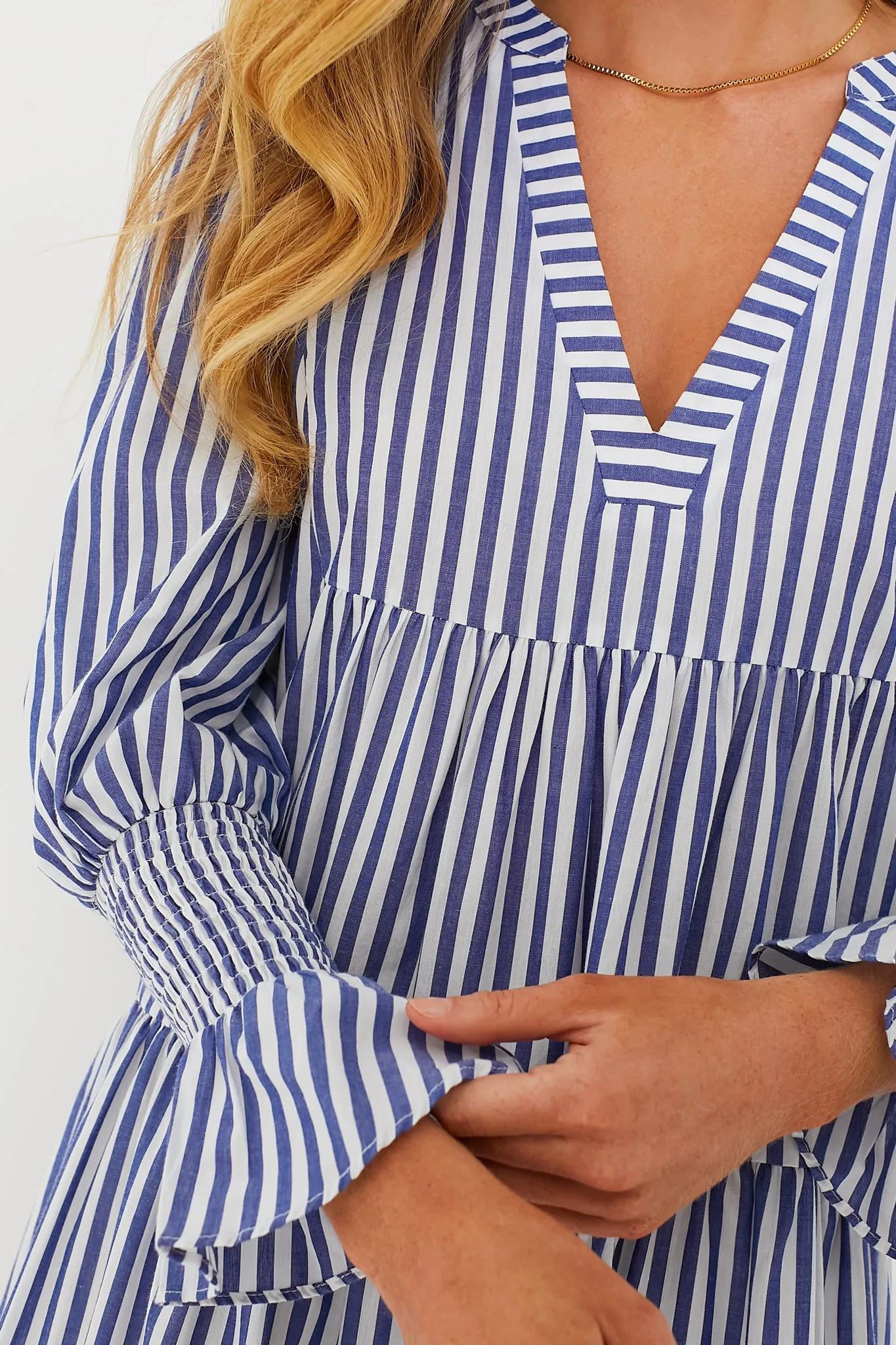 Blue and White Stripe Cotton Poplin Kenzo Dress sold by Tuckernuck product image thumbnail 5