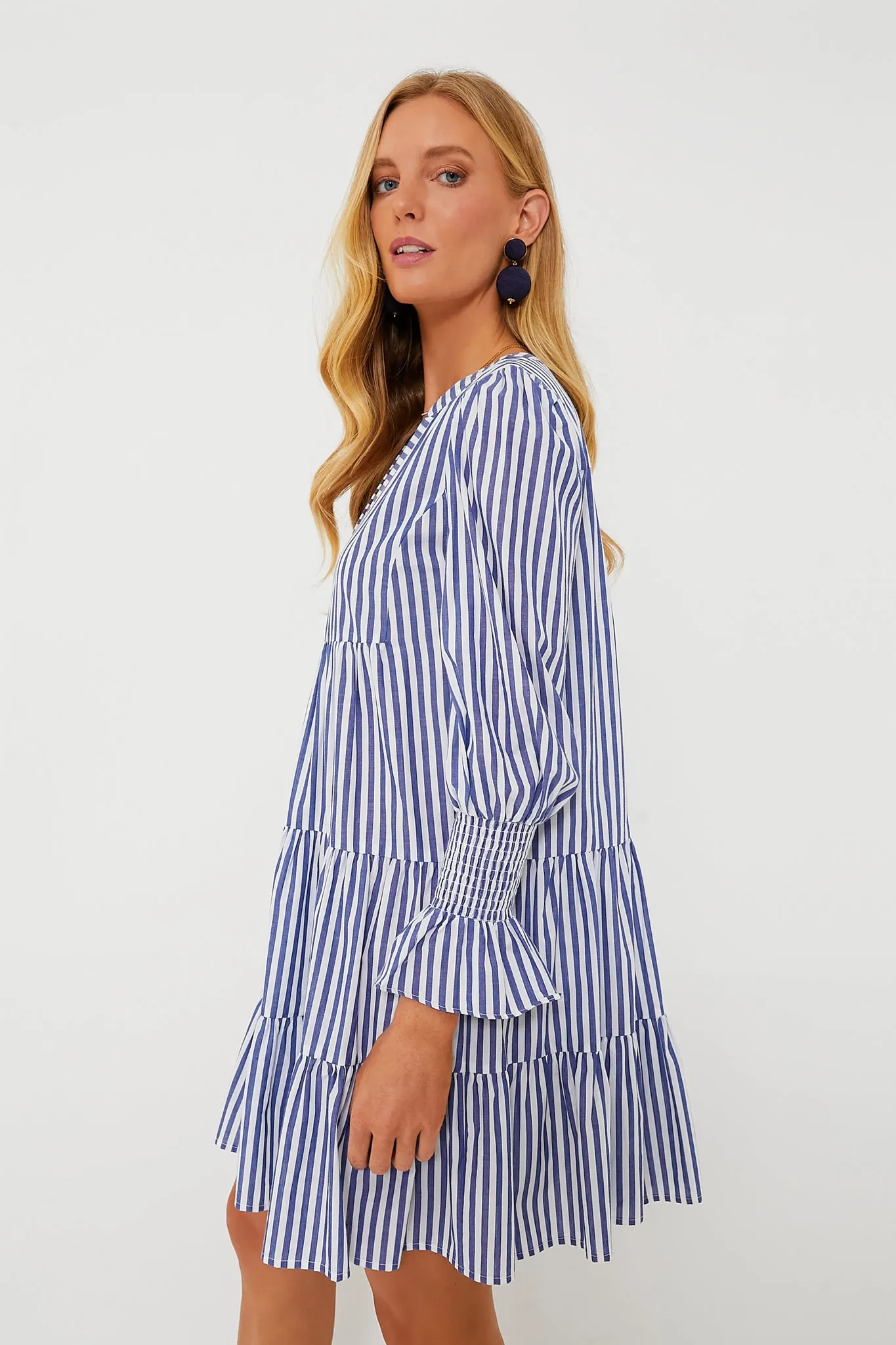 Blue and White Stripe Cotton Poplin Kenzo Dress sold by Tuckernuck product image thumbnail 3