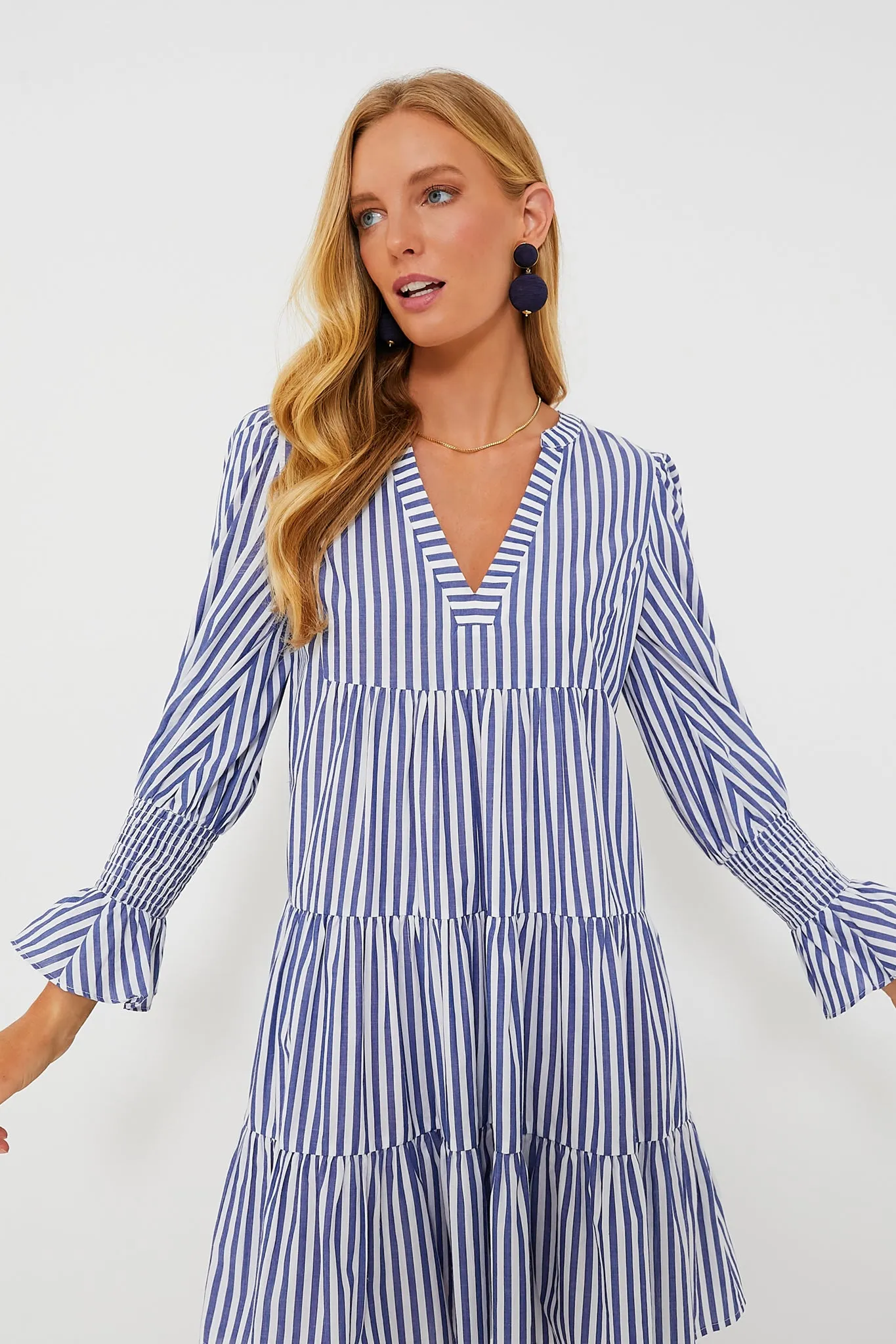 Blue and White Stripe Cotton Poplin Kenzo Dress sold by Tuckernuck product image thumbnail 2