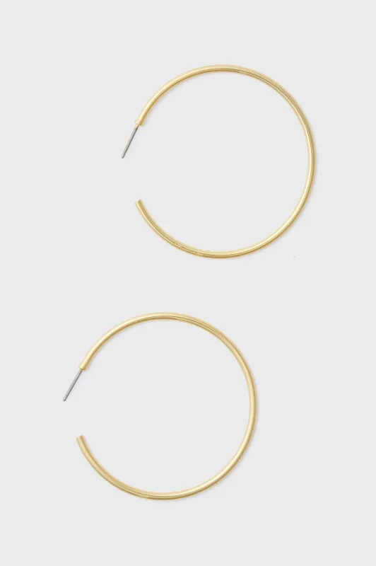 Gold Large Hoop Earrings sold by Tuckernuck