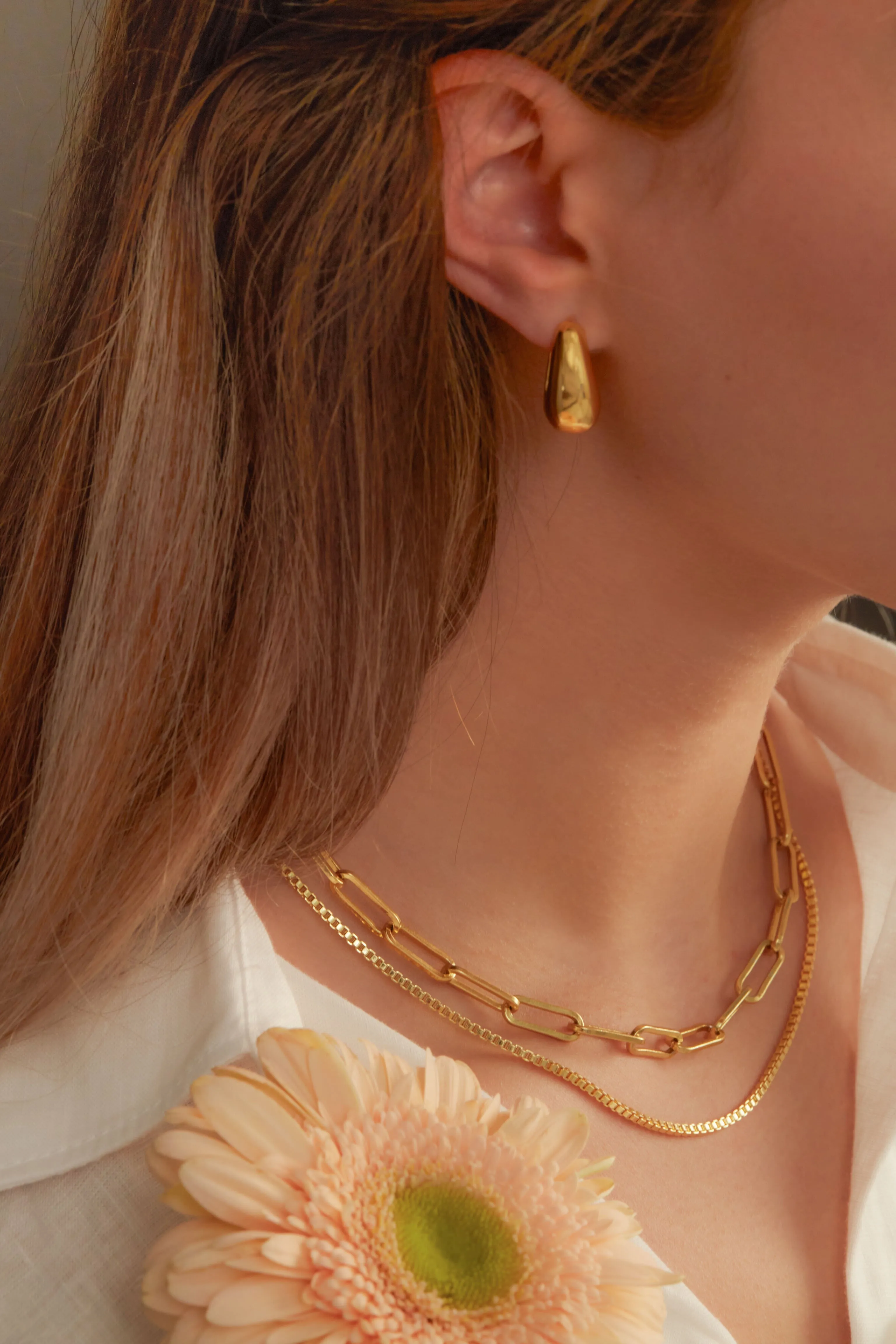 Gold Paperclip Chain Link Necklace sold by Tuckernuck product image thumbnail 2