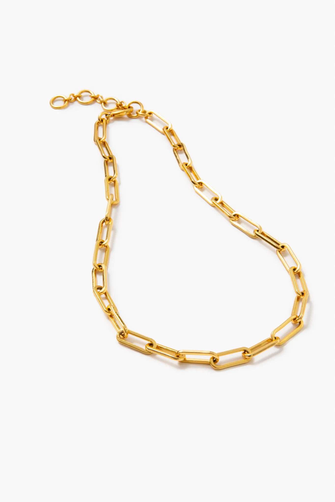Gold Paperclip Chain Link Necklace sold by Tuckernuck