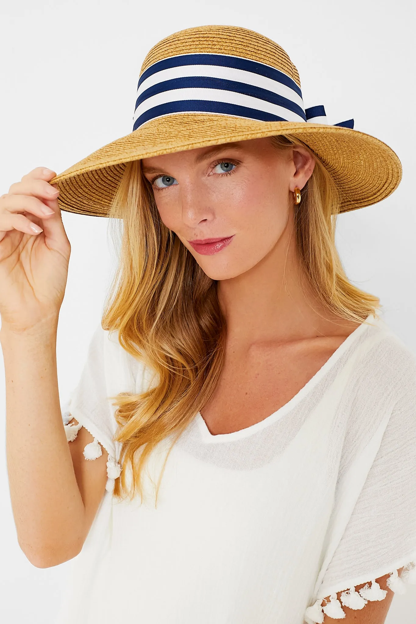 Exclusive Striped Packable Wide Bow Sunhat sold by Tuckernuck product image thumbnail 3