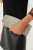 Silver Beaded Clutch sold by Tuckernuck