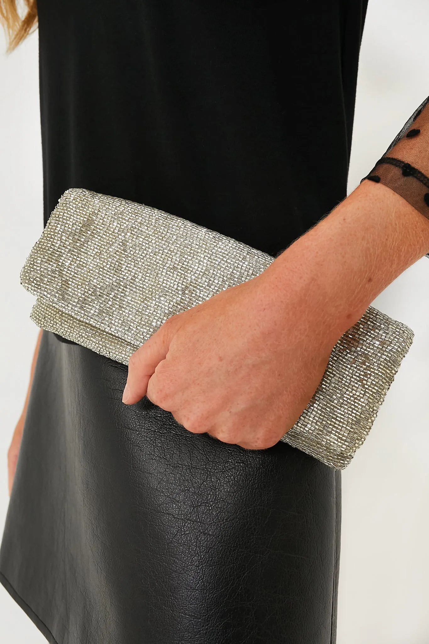 Silver Beaded Clutch sold by Tuckernuck product image thumbnail 2