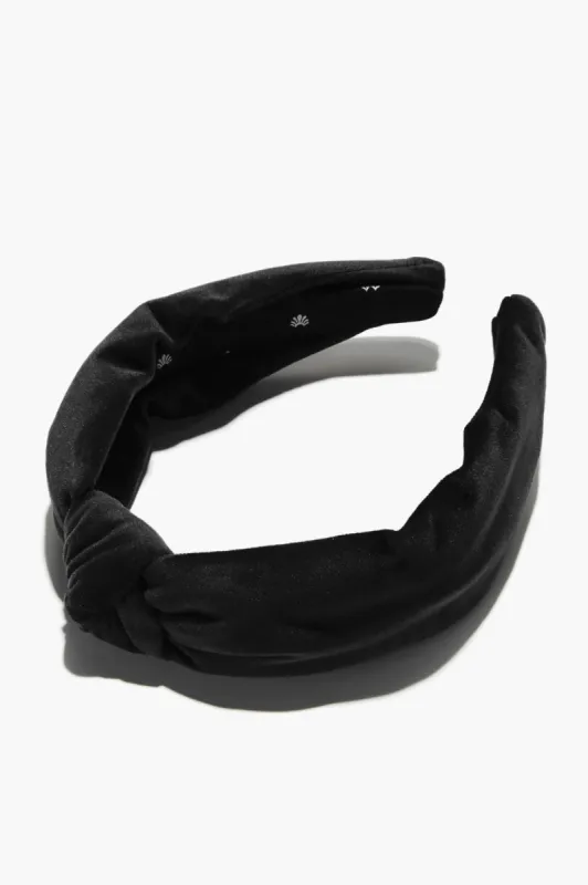 Jet Velvet Knotted Headband sold by Tuckernuck