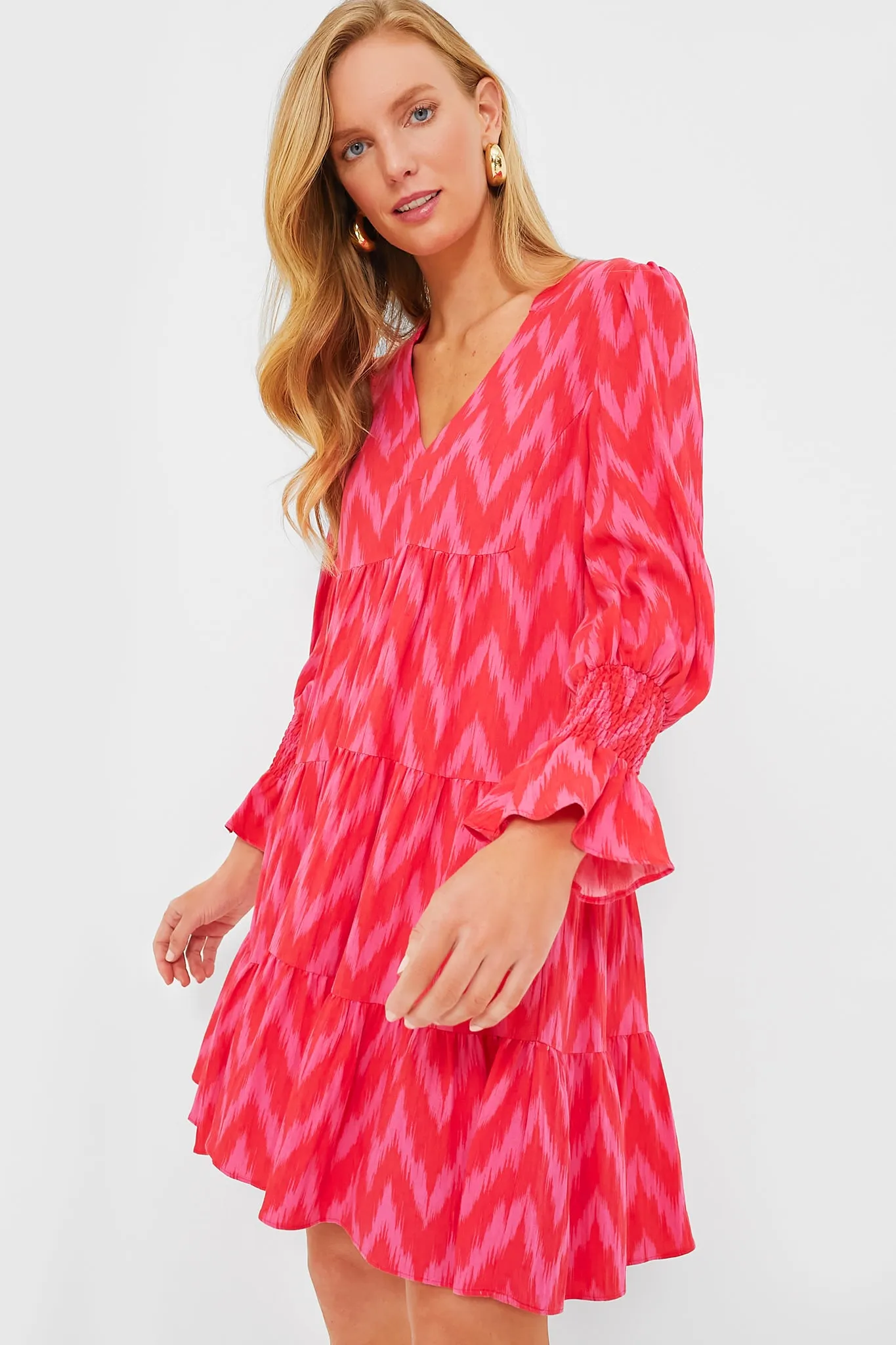 Hot Pink Ikat Kenzo Dress sold by Tuckernuck product image thumbnail 3