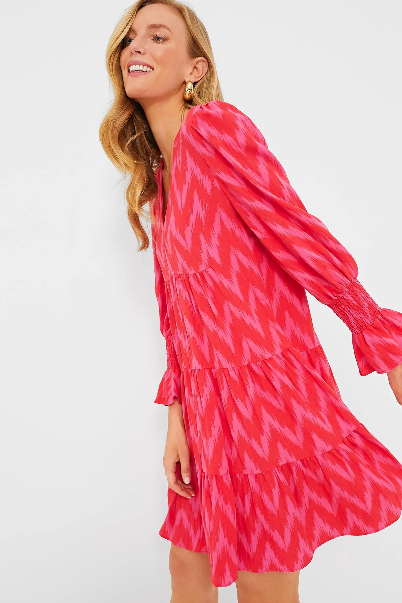 Hot Pink Ikat Kenzo Dress sold by Tuckernuck product image thumbnail 4