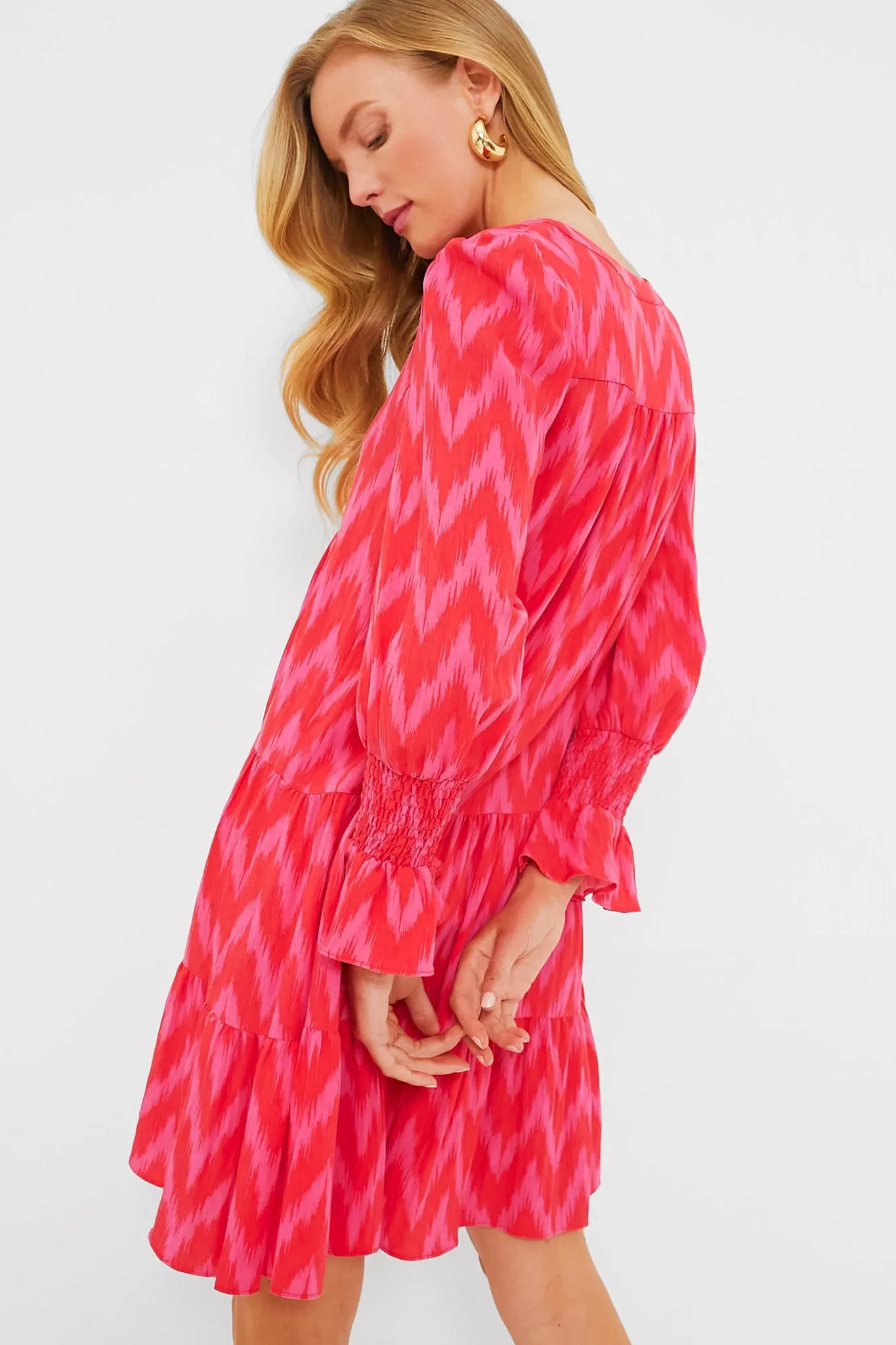 Hot Pink Ikat Kenzo Dress sold by Tuckernuck product image thumbnail 5