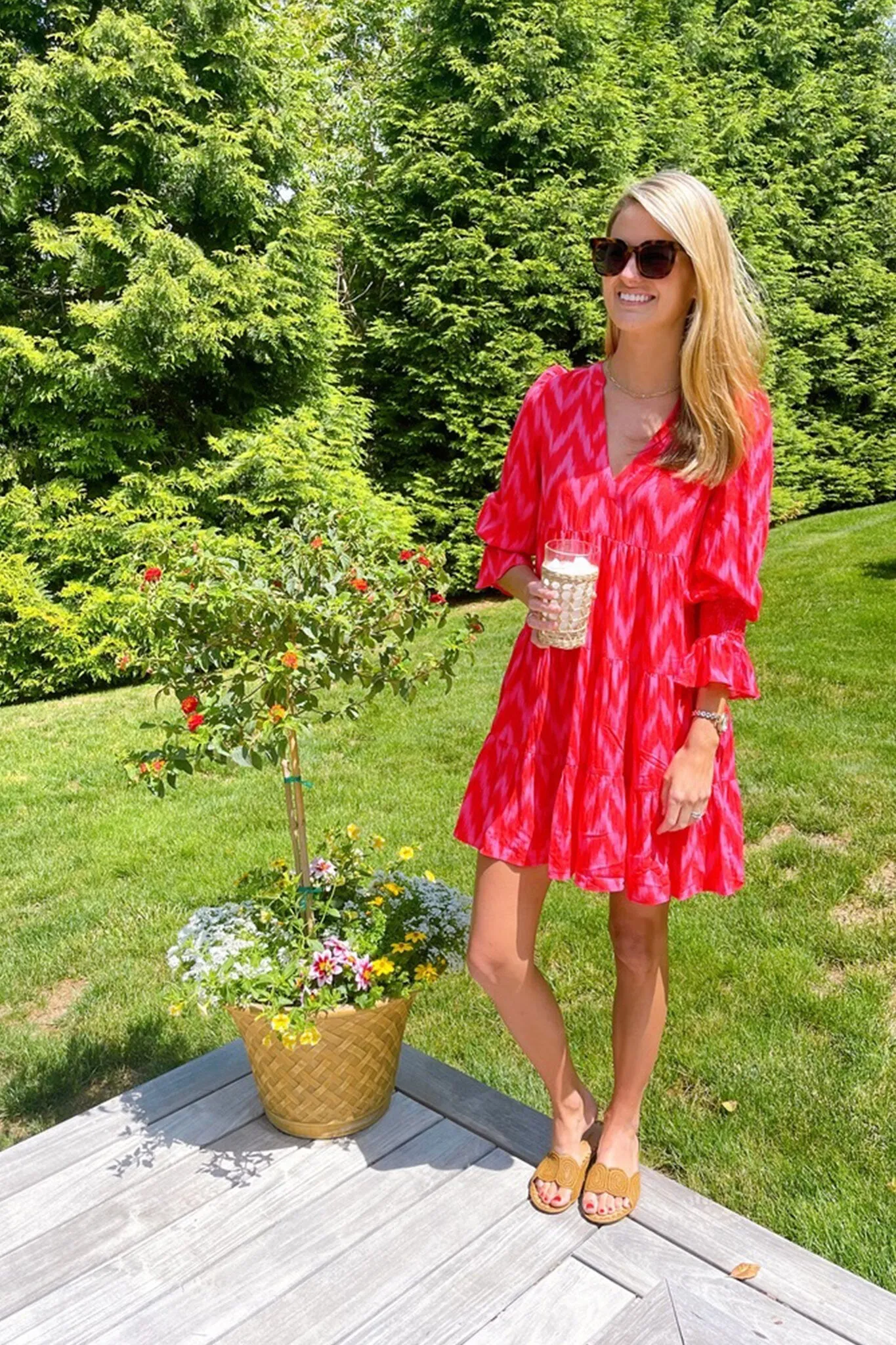 Hot Pink Ikat Kenzo Dress sold by Tuckernuck product image thumbnail 2