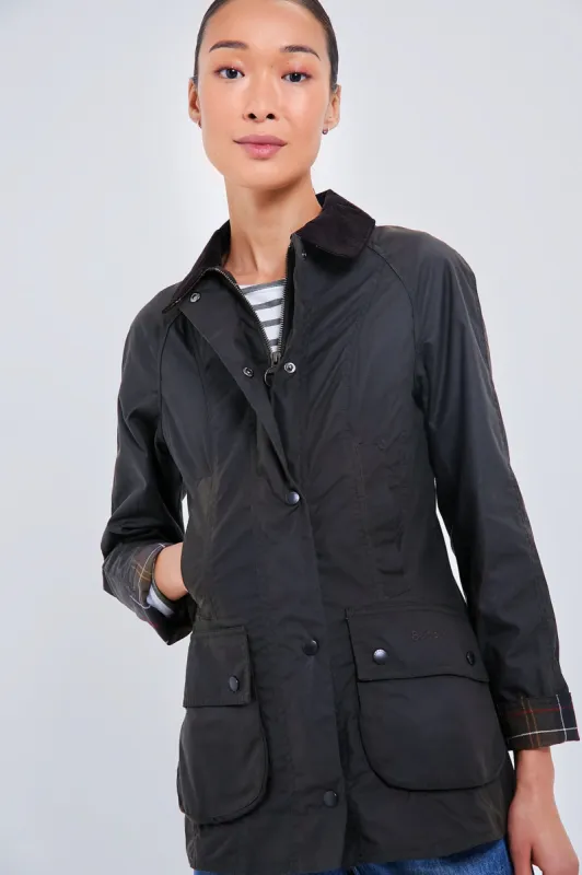 Classic Olive Beadnell Wax Jacket made by Barbour