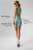 Green Trellis Gingham 6 Inch Ava Bike Short sold by Tuckernuck