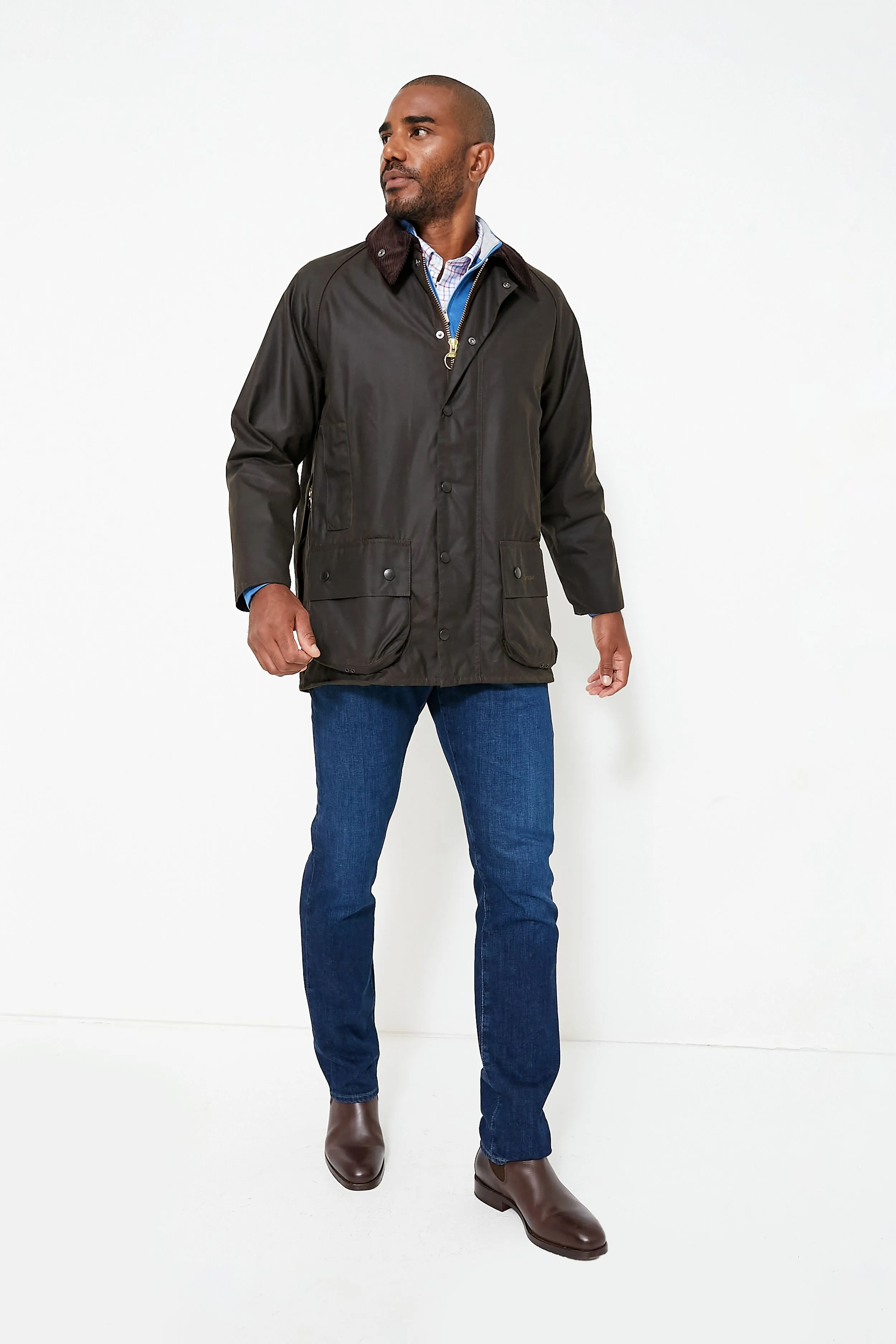 Men's Olive Beaufort Wax Jacket sold by Tuckernuck product image thumbnail 2