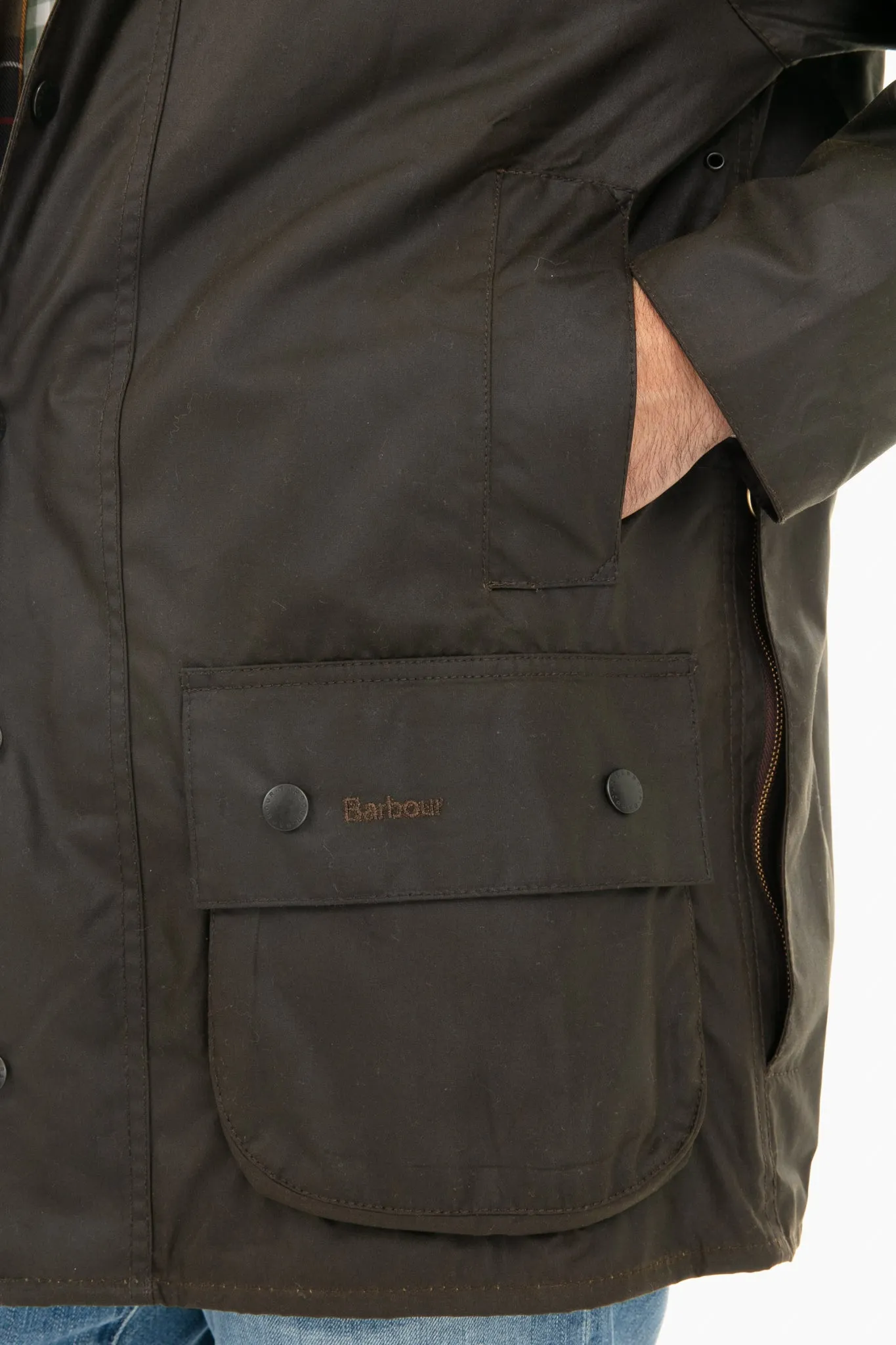Men's Olive Beaufort Wax Jacket sold by Tuckernuck product image thumbnail 5
