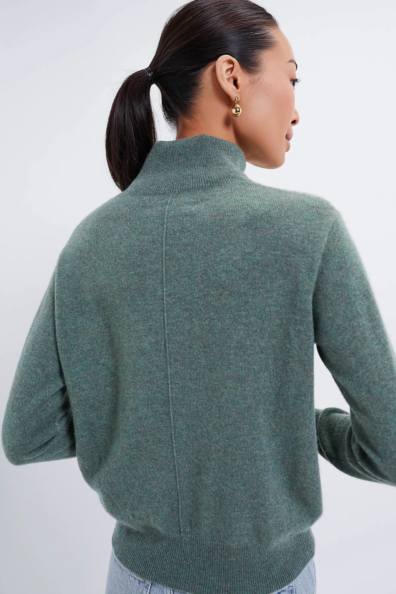 Pine Green Cashmere Turtleneck Sweater sold by Tuckernuck product image thumbnail 4