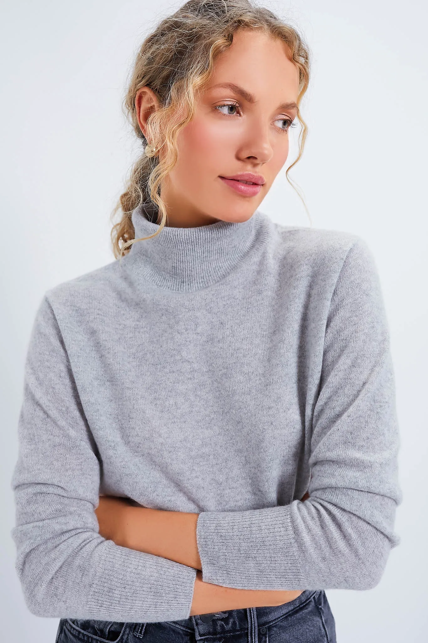 Gray Cashmere Turtleneck Sweater sold by Tuckernuck