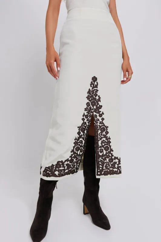 Cream Lucy Skirt sold by Tuckernuck