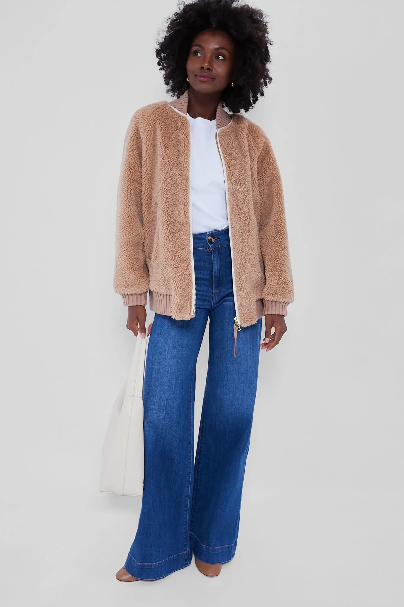 Chanterelle Ella Long Line Sherpa Bomber sold by Tuckernuck product image thumbnail 2