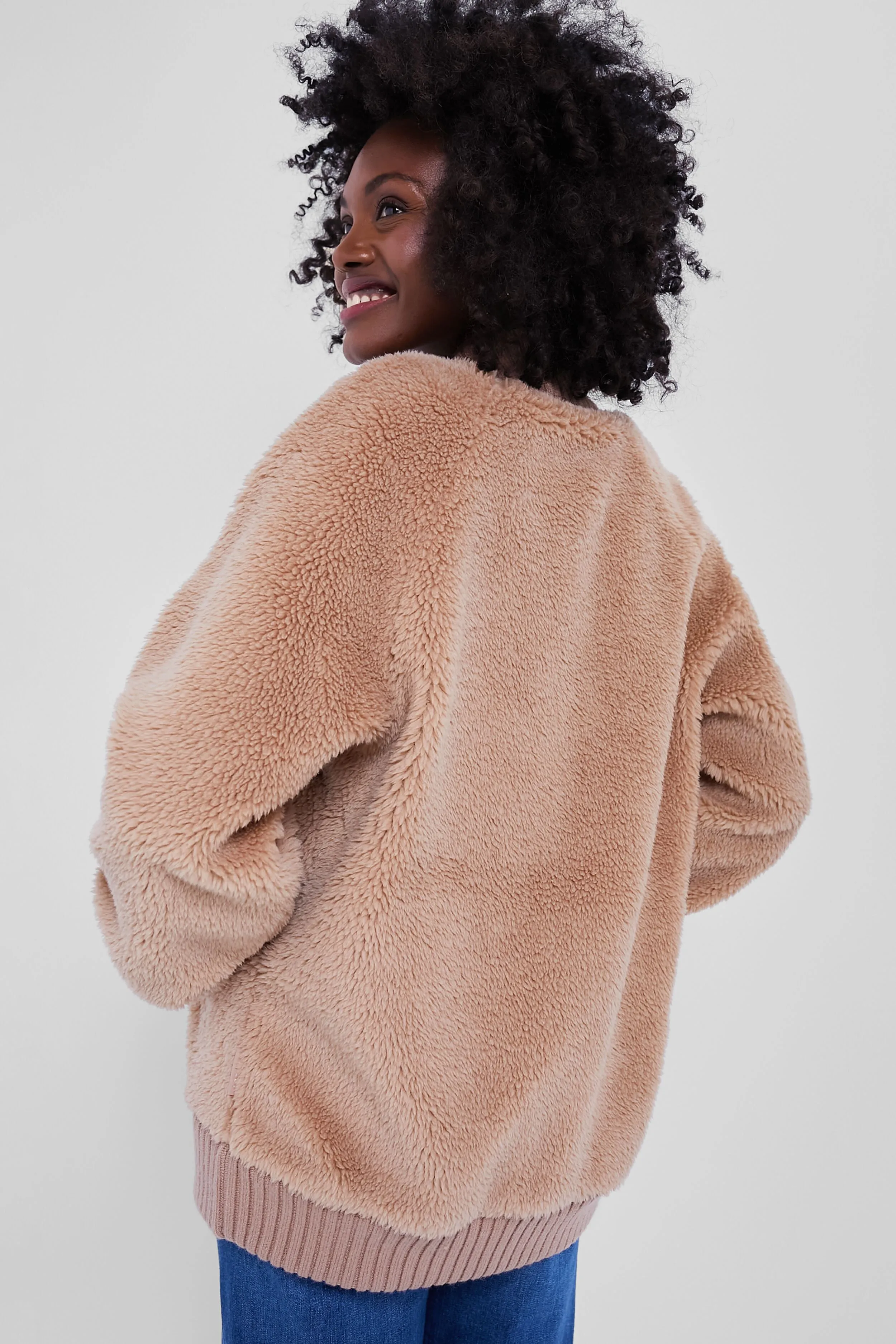 Chanterelle Ella Long Line Sherpa Bomber sold by Tuckernuck product image thumbnail 3