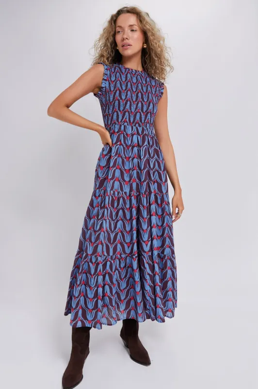 Exclusive Tulip Red Sleeveless Smocked Maxi sold by Tuckernuck