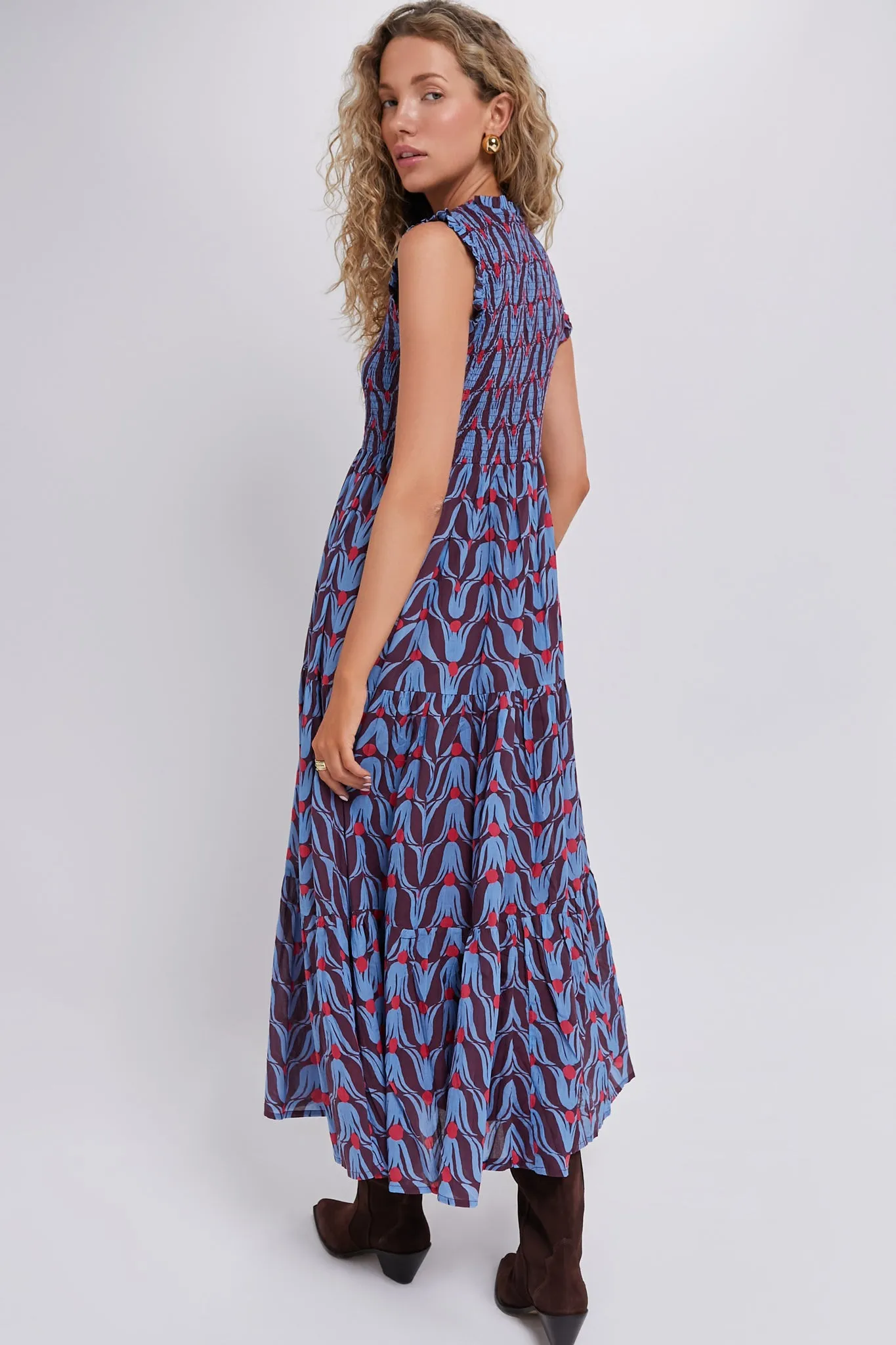 Exclusive Tulip Red Sleeveless Smocked Maxi sold by Tuckernuck product image thumbnail 4