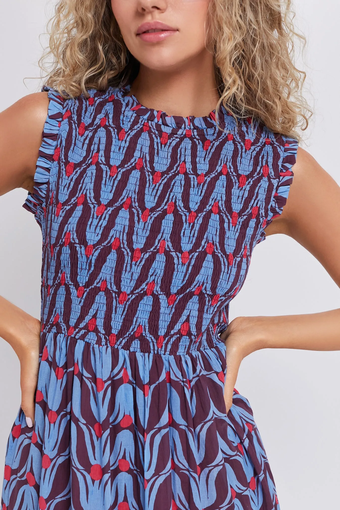 Exclusive Tulip Red Sleeveless Smocked Maxi sold by Tuckernuck product image thumbnail 5