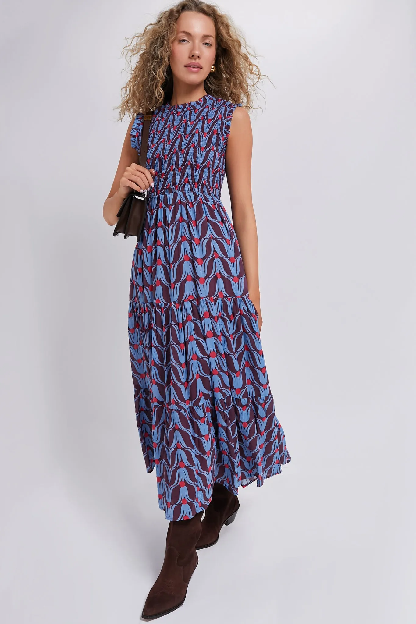 Exclusive Tulip Red Sleeveless Smocked Maxi sold by Tuckernuck product image thumbnail 2