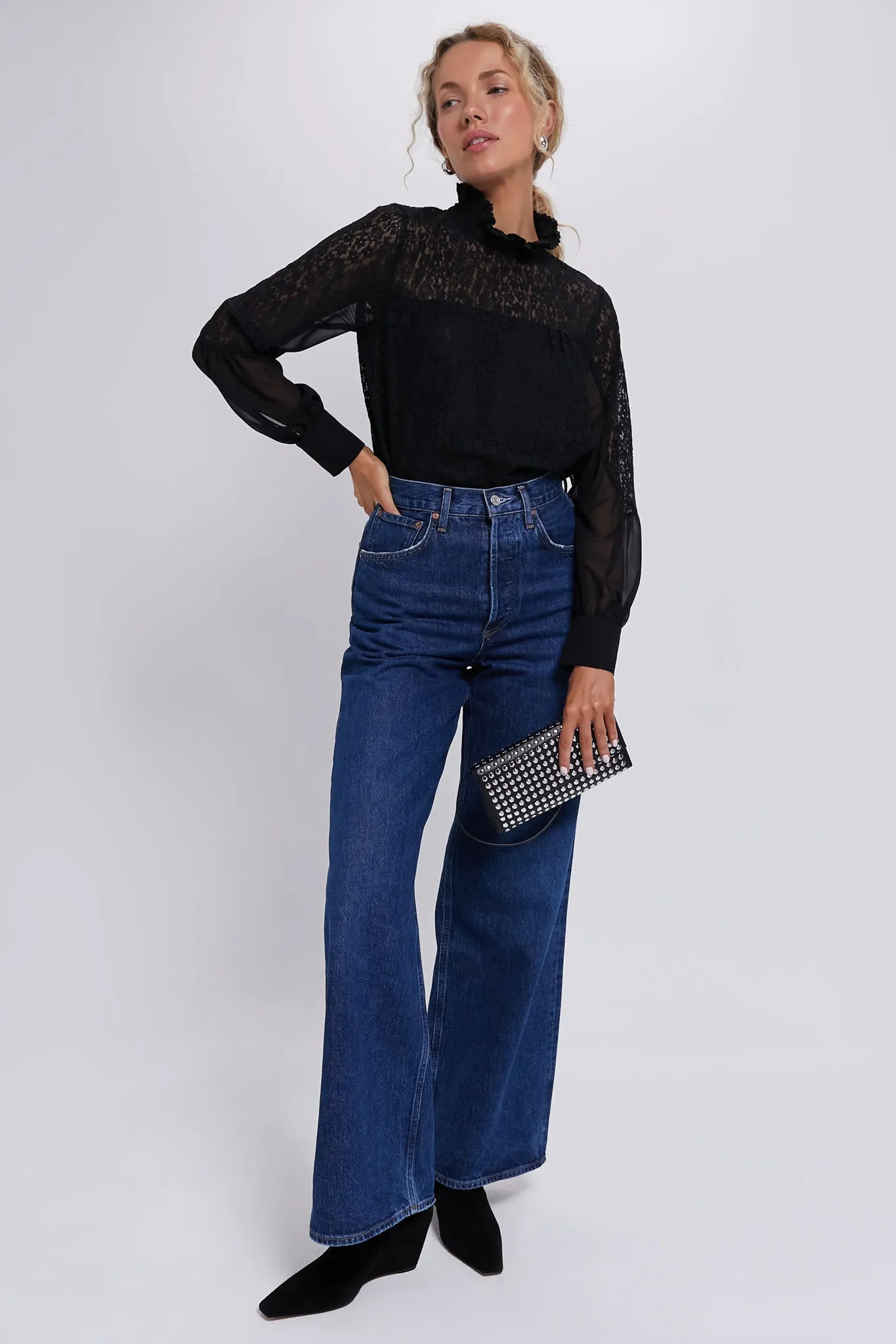 Black Lace Rosalee Blouse sold by Tuckernuck product image thumbnail 2