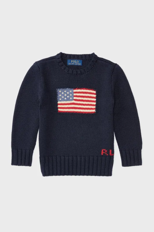 Flag Cotton Crewneck Sweater sold by Tuckernuck