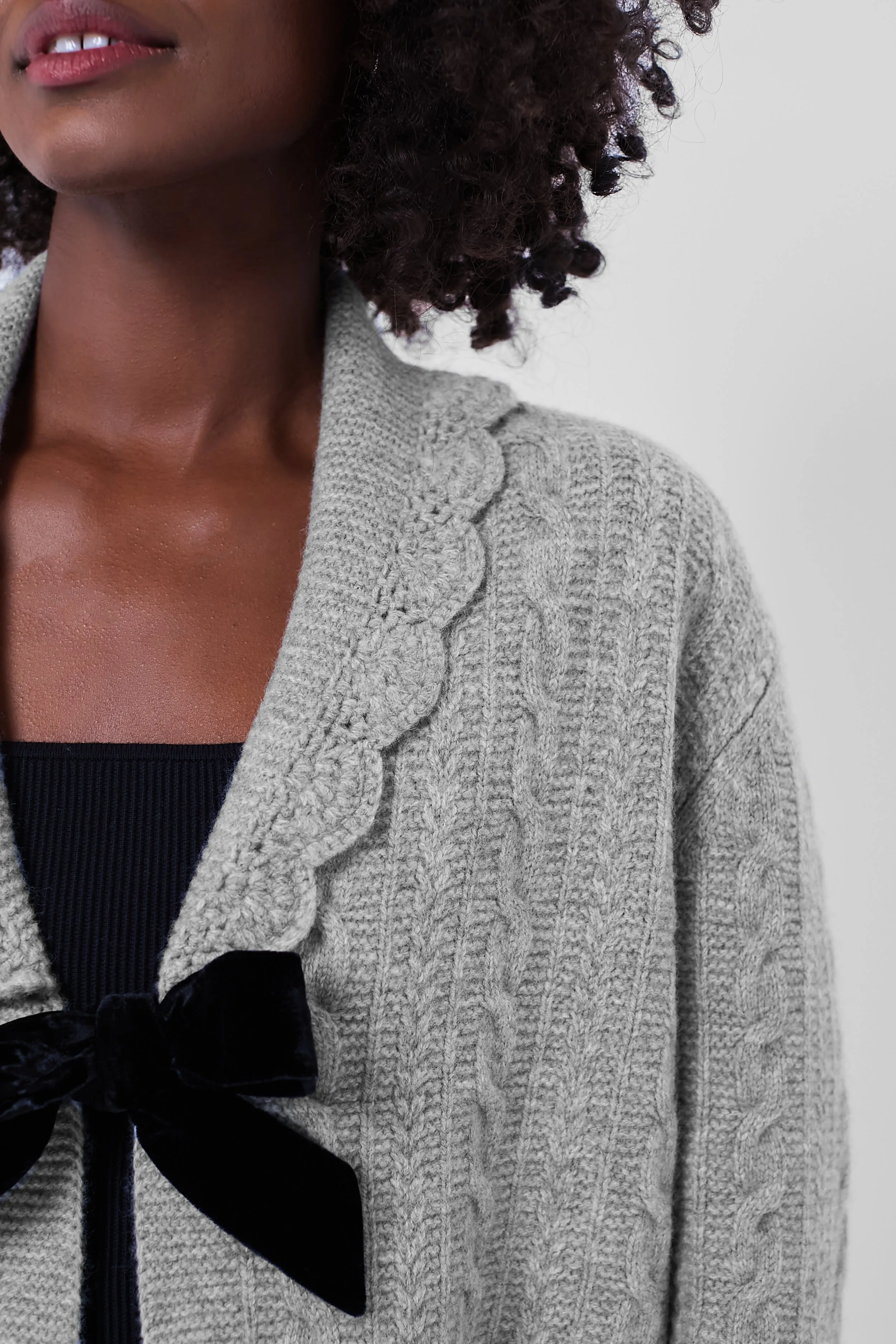 Grey Mariella Knit Longsleeve Cardigan sold by Tuckernuck product image thumbnail 5