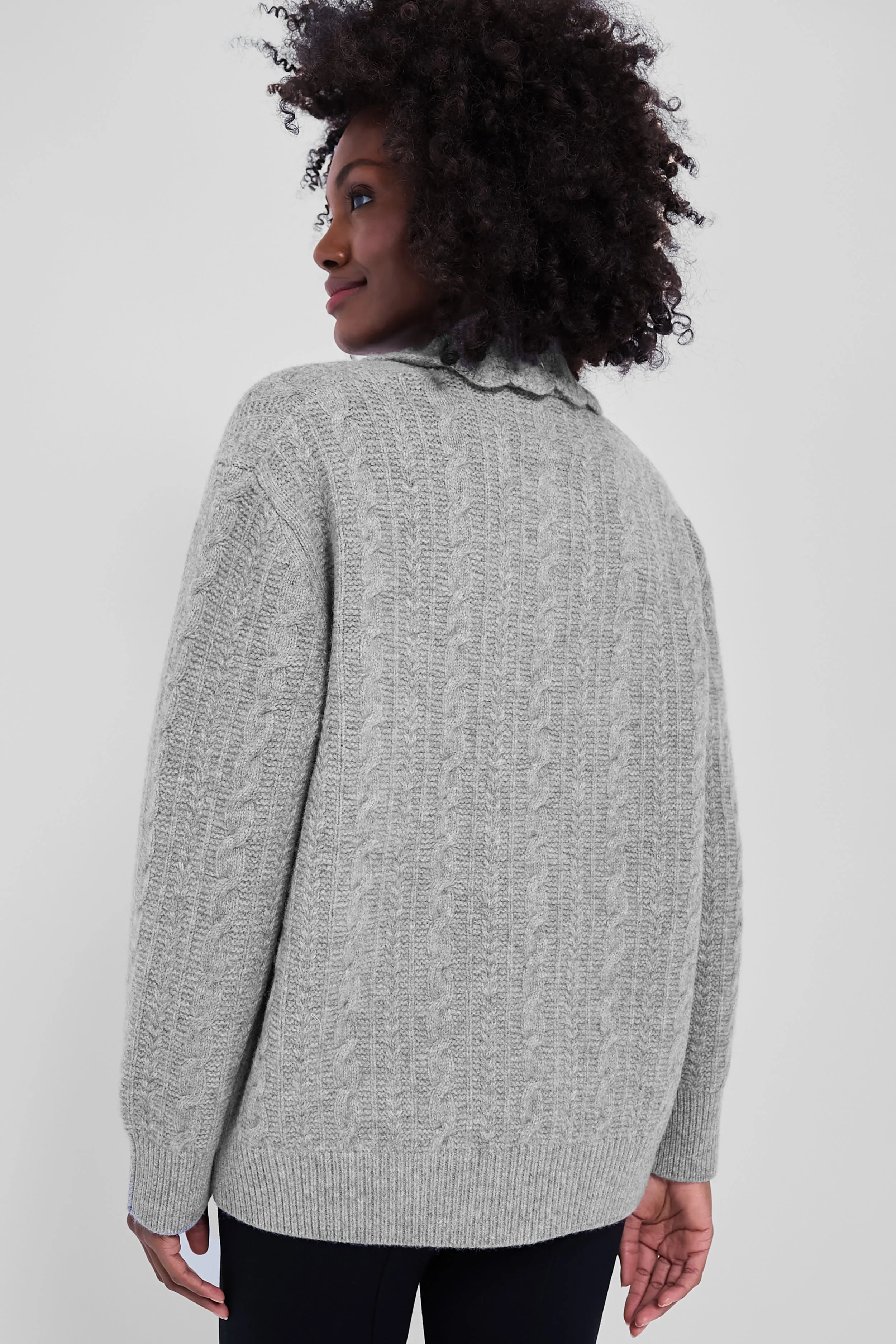 Grey Mariella Knit Longsleeve Cardigan sold by Tuckernuck product image thumbnail 4
