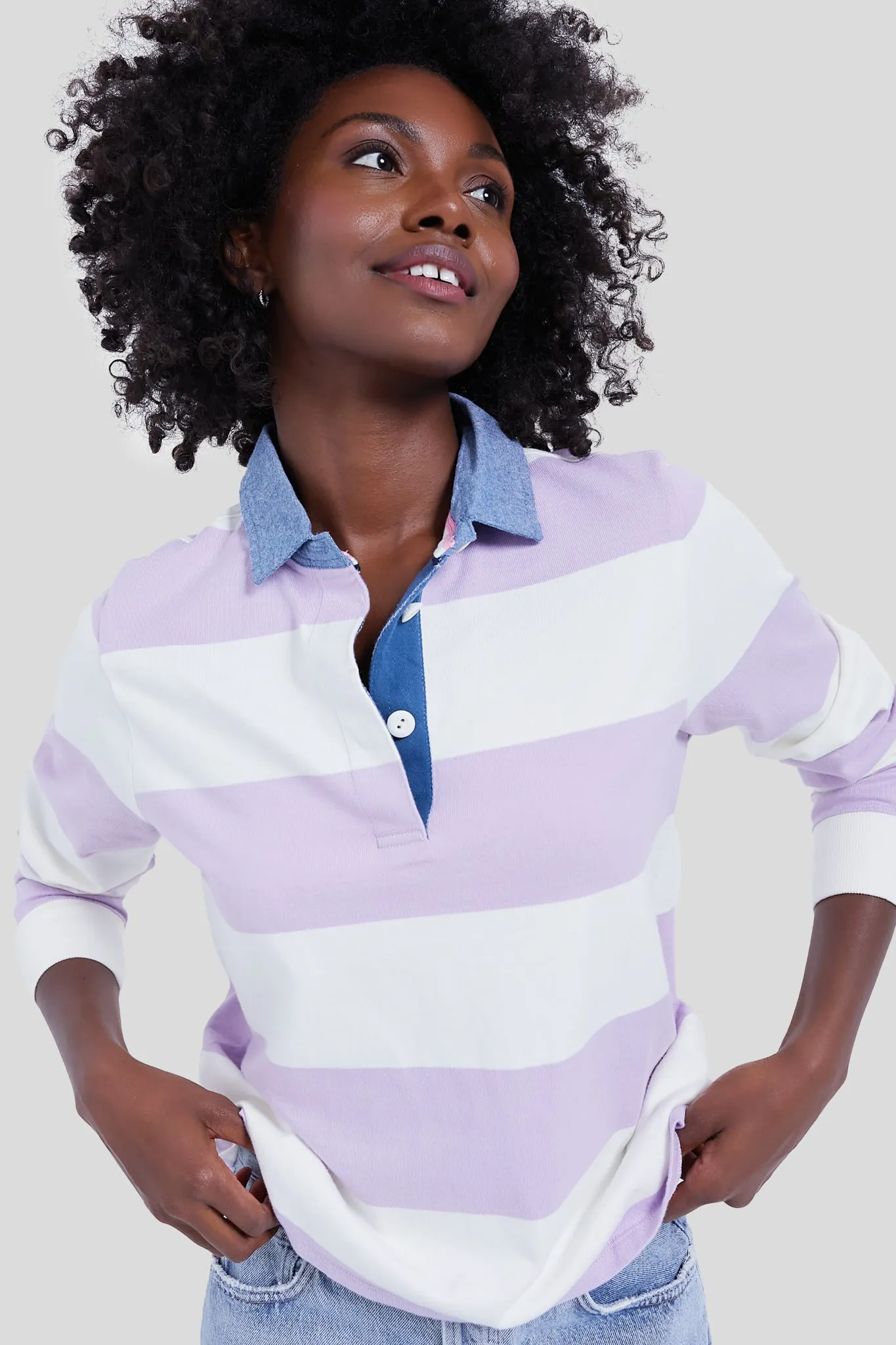 Iris Marsh Stripe Rugby sold by Tuckernuck