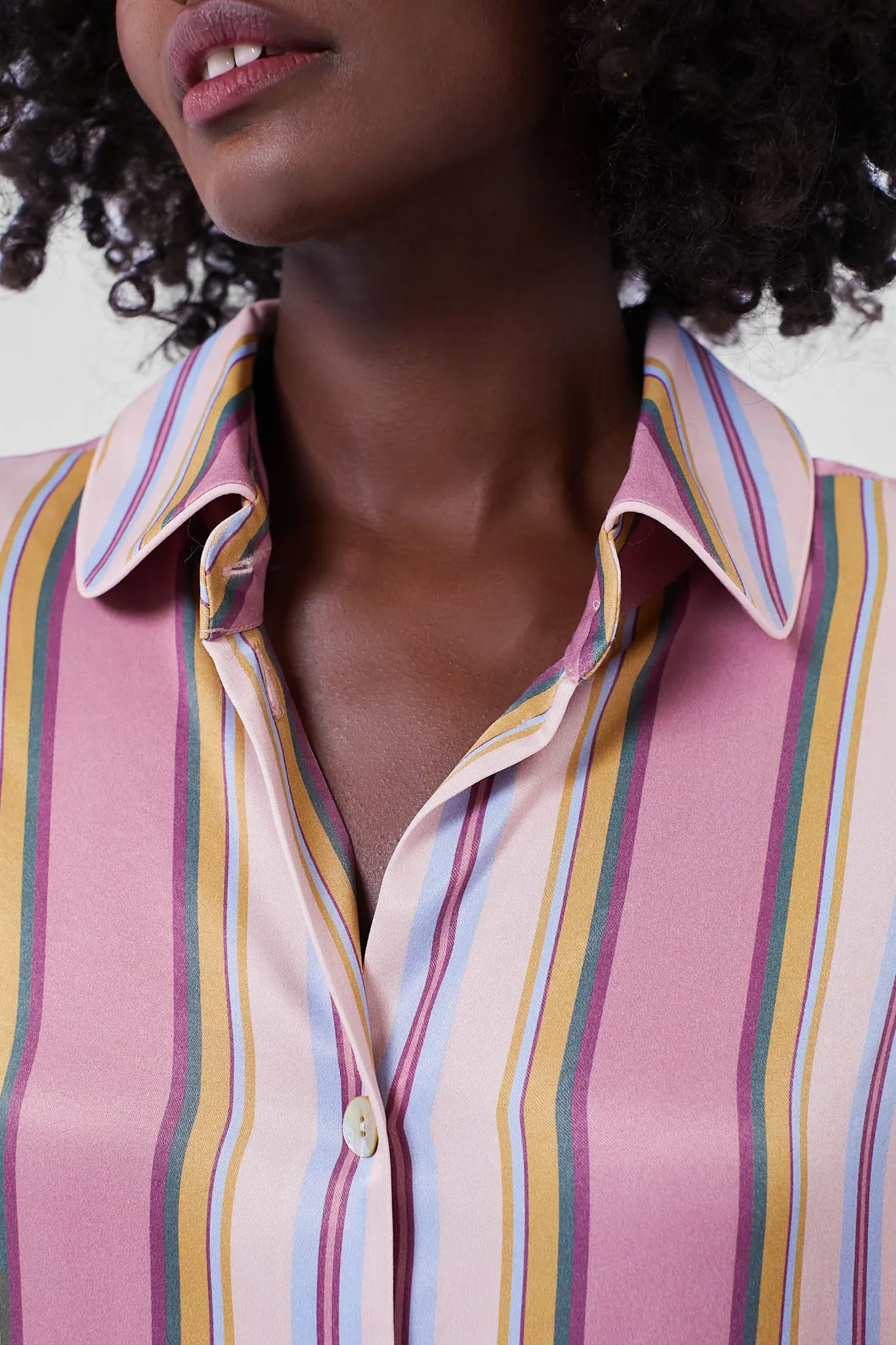 Blush Stripes Oversized Shirt sold by Tuckernuck product image thumbnail 5