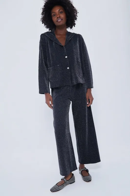 Black Kylie Lurex Hooded Set sold by Tuckernuck