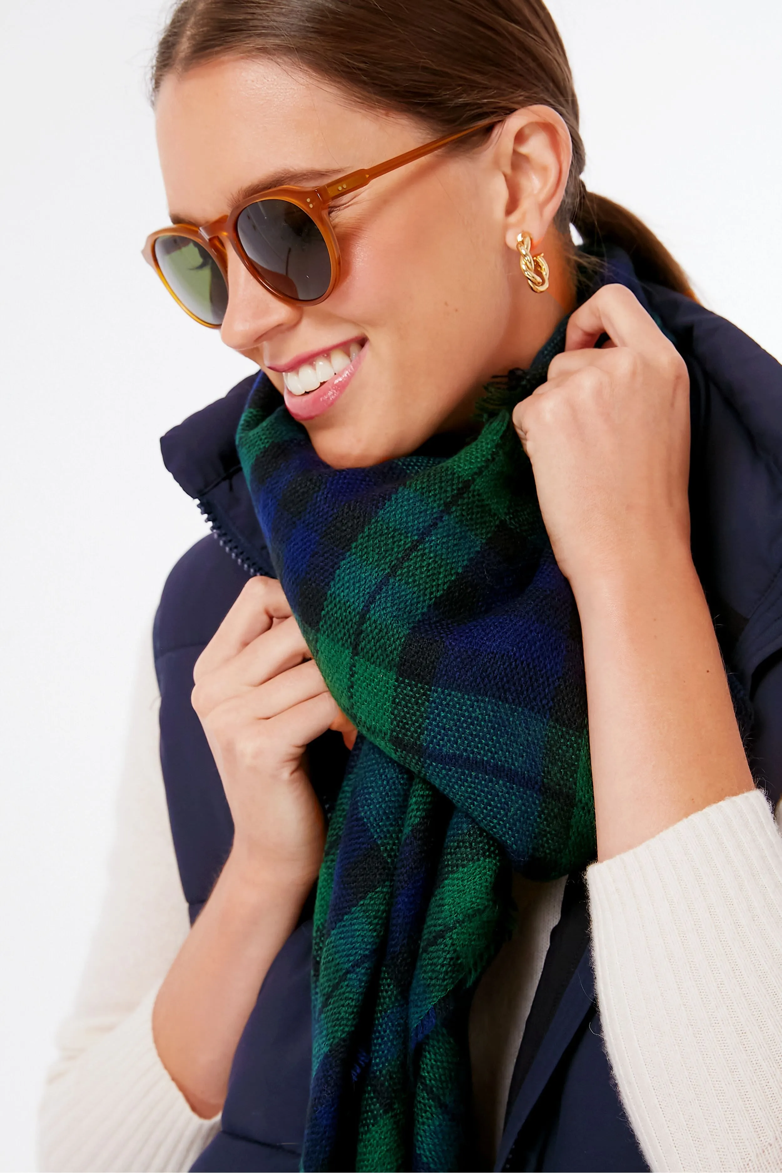 Exclusive Blackwatch Tartan Blanket Scarf sold by Tuckernuck product image thumbnail 2