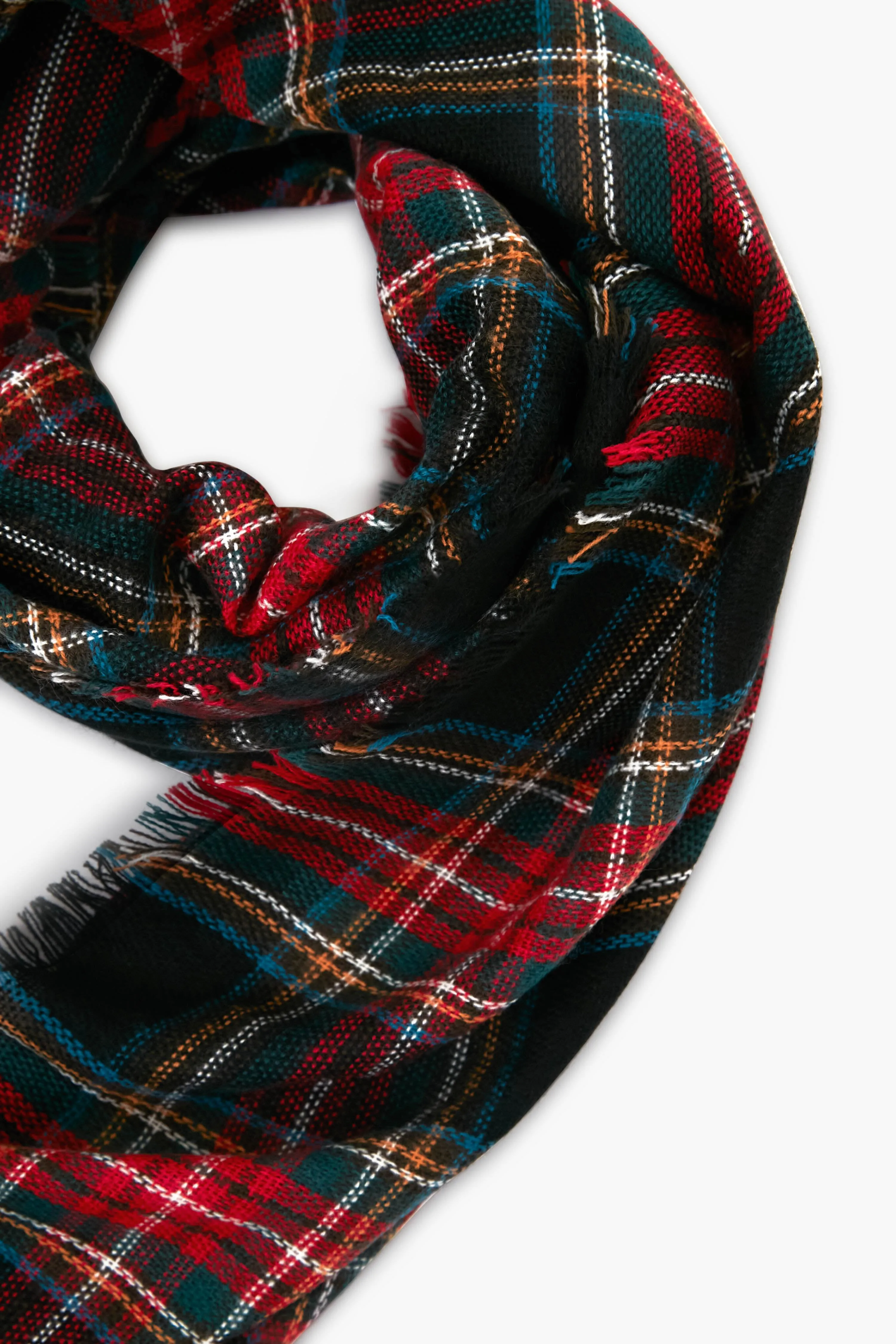 Exclusive Black Tartan Blanket Scarf sold by Tuckernuck product image thumbnail 3