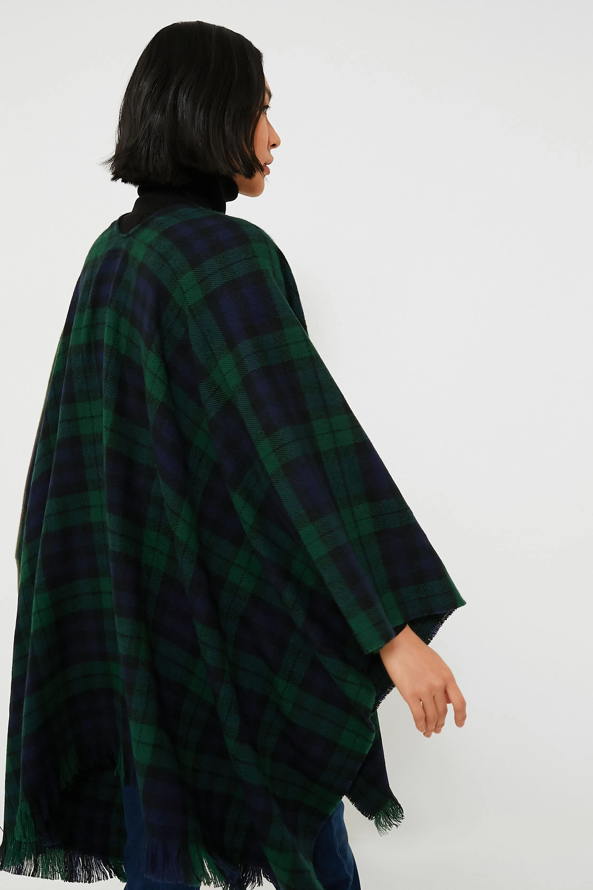 Exclusive Blackwatch Tartan Ruana Poncho sold by Tuckernuck product image thumbnail 5