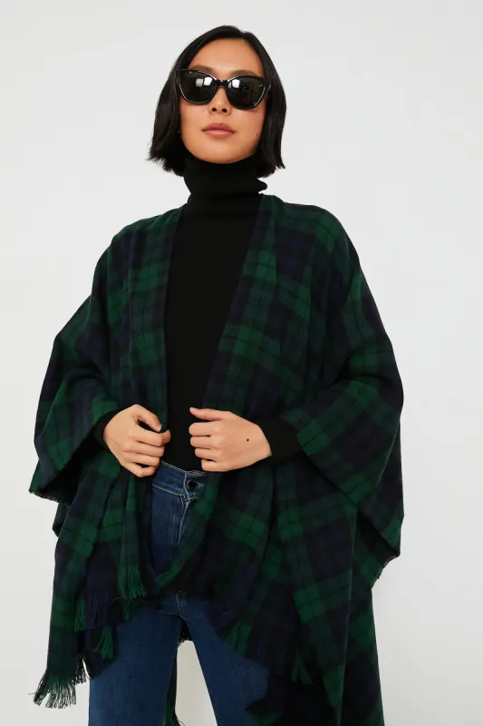 Exclusive Blackwatch Tartan Ruana Poncho sold by Tuckernuck