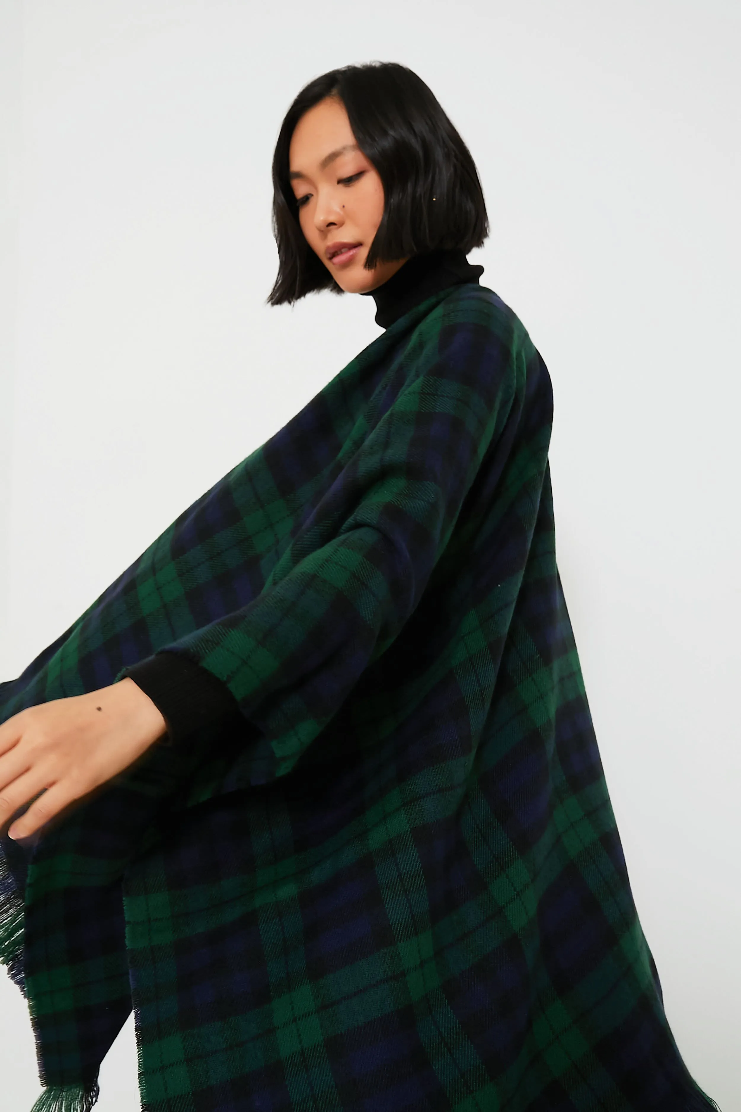 Exclusive Blackwatch Tartan Ruana Poncho sold by Tuckernuck product image thumbnail 4