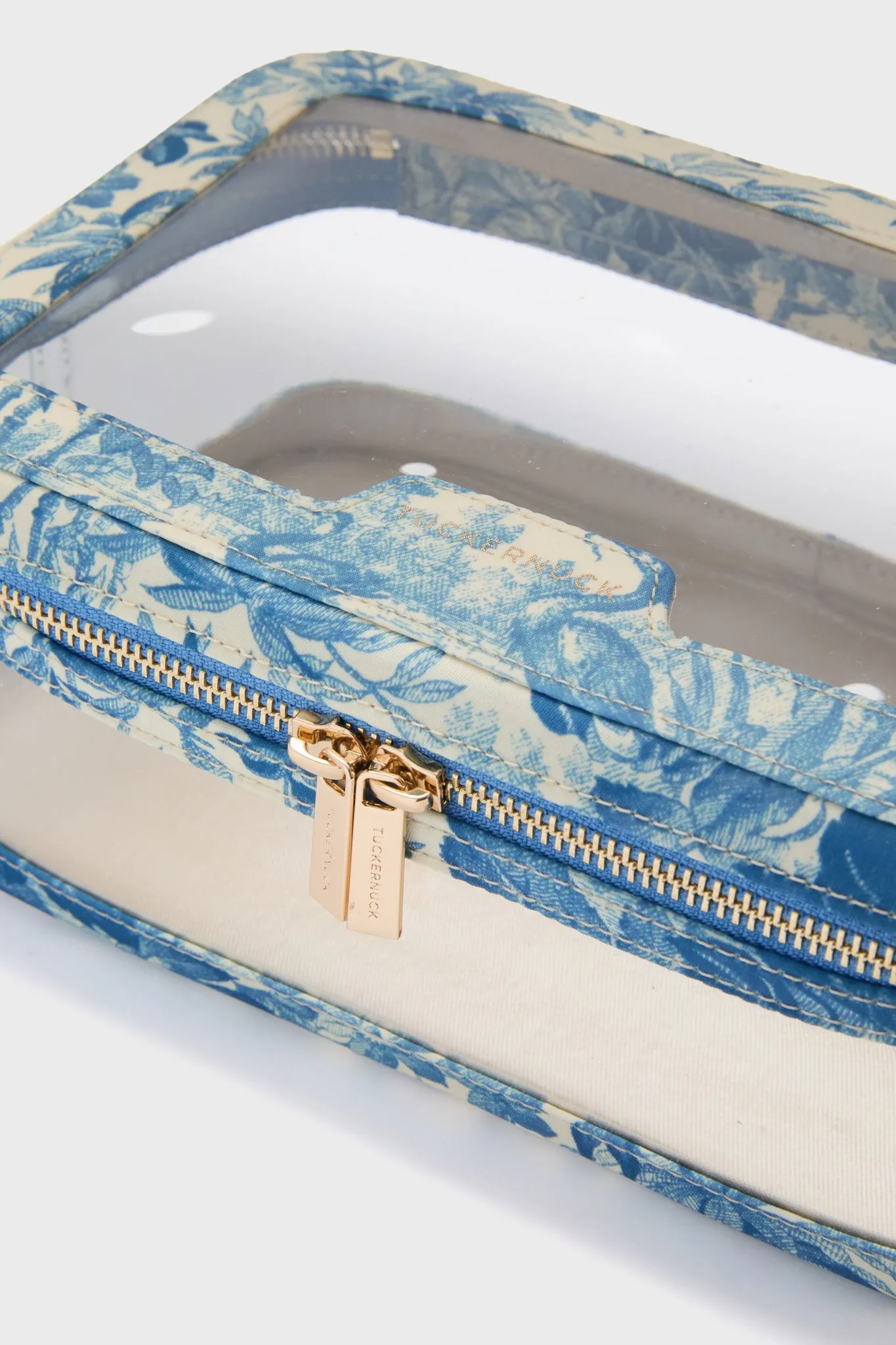 Exclusive Stonewash Cypress Toile PVC Large Vanity Case sold by Tuckernuck product image thumbnail 2