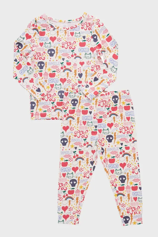 Journal Doodle Bamboo PJ Set sold by Tuckernuck