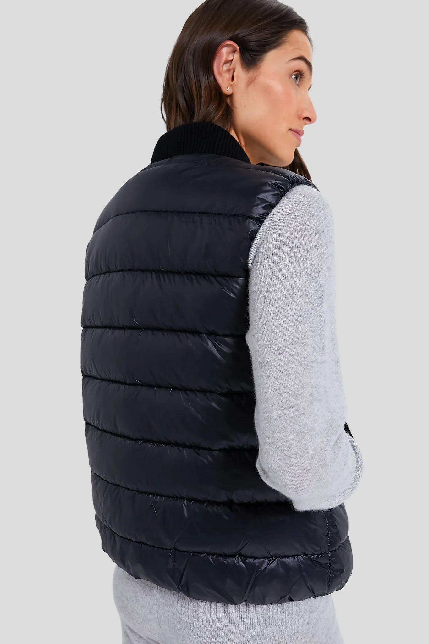 Black Colwyn Combo Boxy Gilet sold by Tuckernuck product image thumbnail 4
