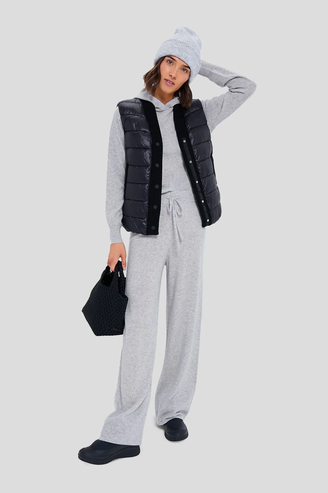 Black Colwyn Combo Boxy Gilet sold by Tuckernuck product image thumbnail 2